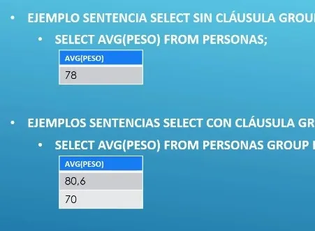 Agrupación de datos con group by en sql - oracle sql