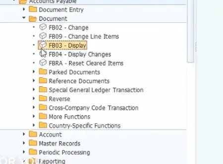 Consultando un documento contable de proveedor / acreedor (fb02, fb03) en sap - introduccion sap